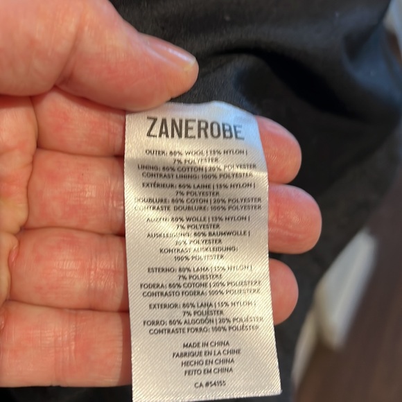 Mens grey wool dress coat - Picture 6 of 7